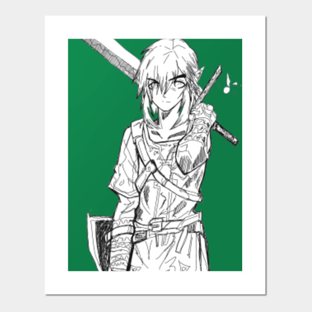 Link, from the legend of zelda sketch